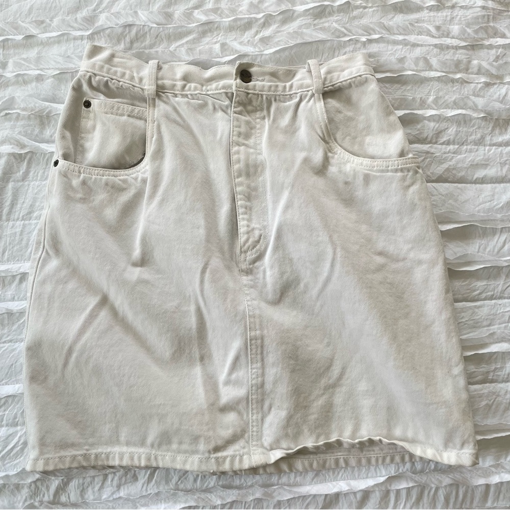 White Denim Jean Skirt